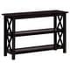 preview thumbnail 1 of 2, Rachelle 2-shelf Wood Entryway Console Table Deep Merlot Dark Merlot - Wood