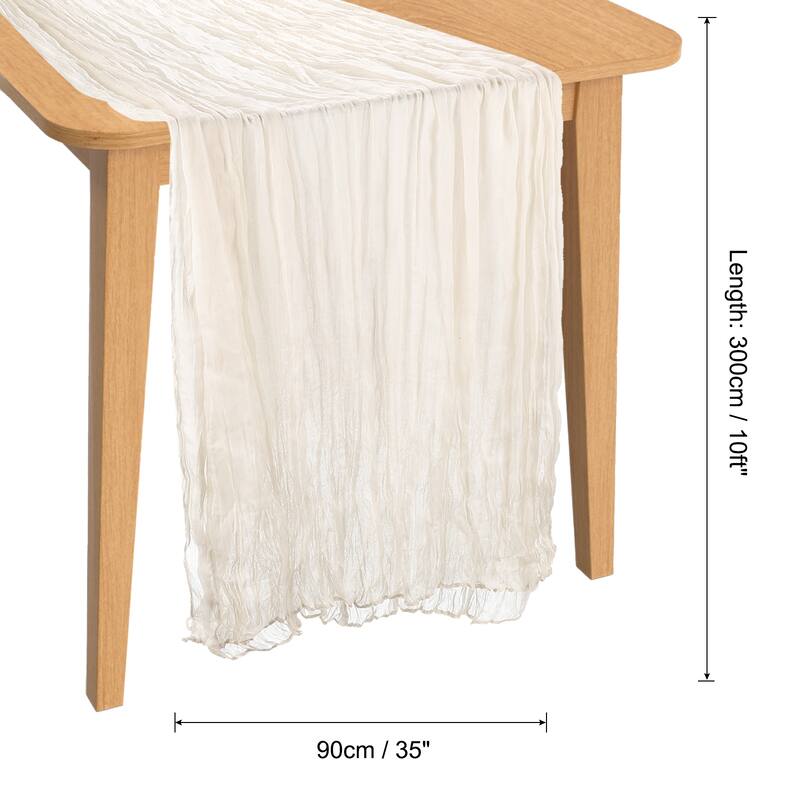 Cheesecloth Table Runner Long Bohemia Gauze Cheese Cloth - Cream - 10 Ft