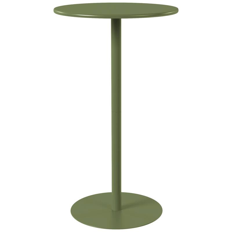 Frond and Form Outdoor Round Bar Table - Olive Green