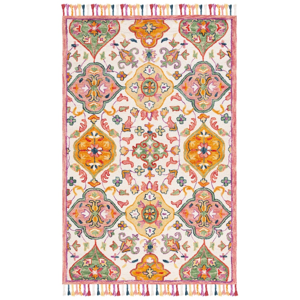 SAFAVIEH Handmade Blossom Amke Modern Floral Wool Rug
