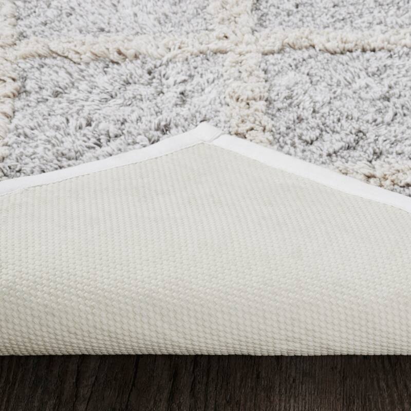 Frayed Lattice Oatmeal Tan Bathmat by VHC 20x30