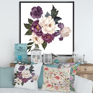 Designart “Retro Bouquet With Vintage Flowers And Leaves VIII
