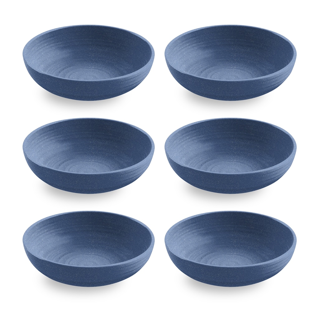 Abode Homwares by TarHong Planta Artisan Low Bowl, 8"/ 43.3 oz.Set of 6
