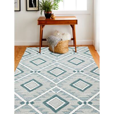 Bashian Ember Teal Transitional Area Rug