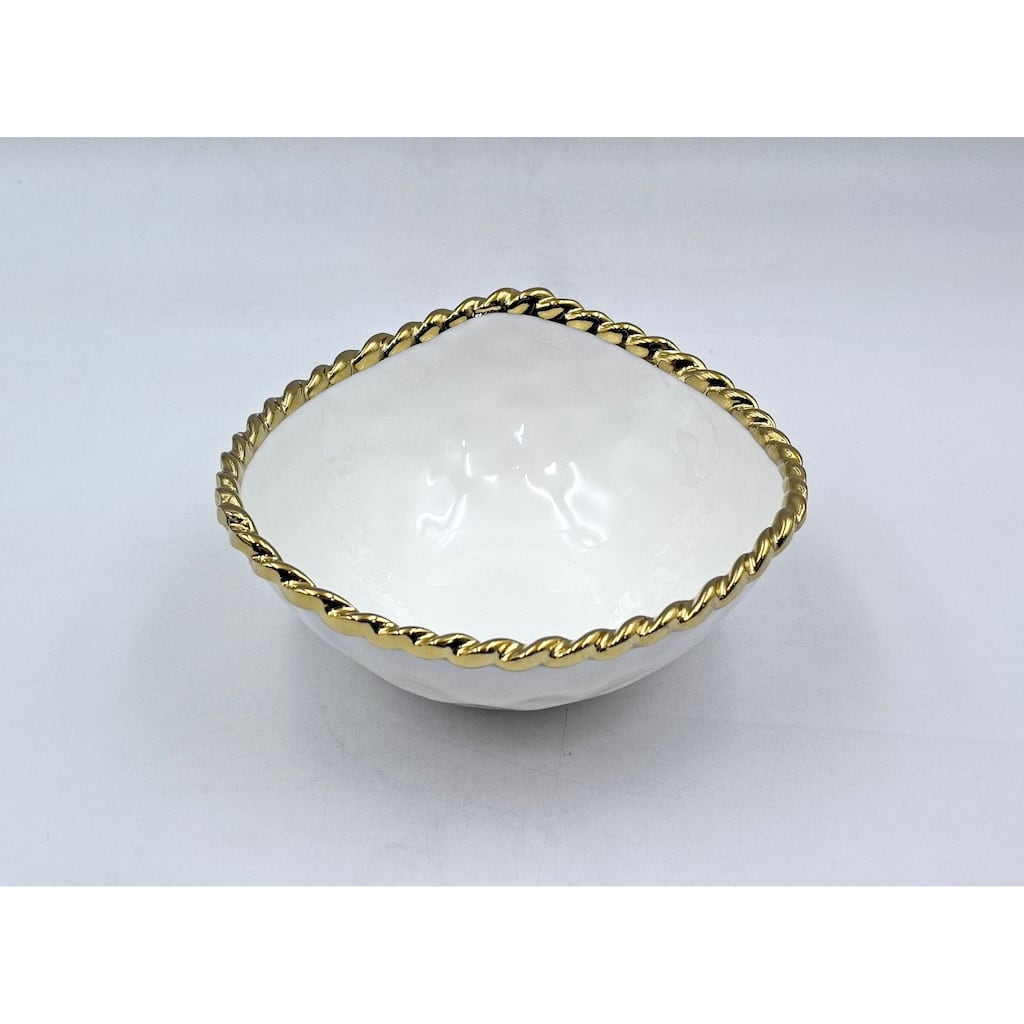 6.5" Ceramic Rope Medium Bowl