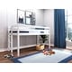 preview thumbnail 11 of 22, JACKPOT Contemporary Low Loft Twin Bed with End Ladder