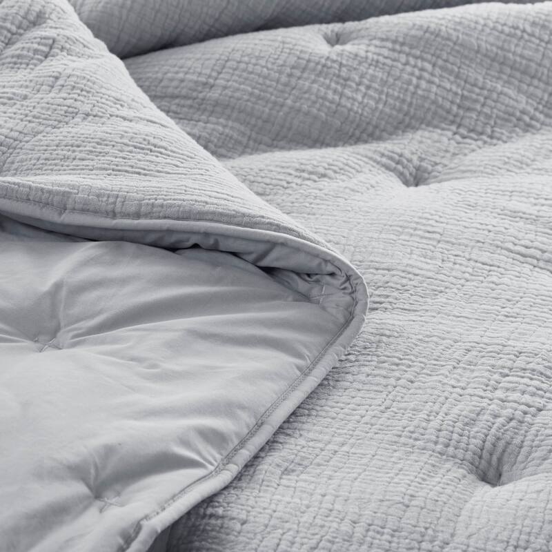 Harbor House Breeze Cotton Gauze Embroidered Quilt Set