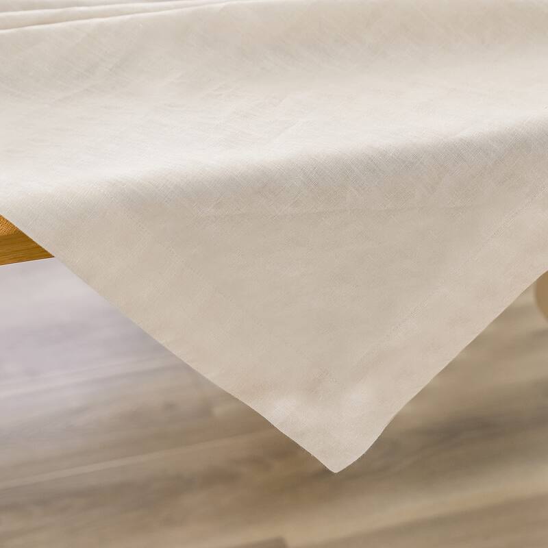 DriftAway 100 Percent Pure Linen Rectangle Decorative Table Cloth
