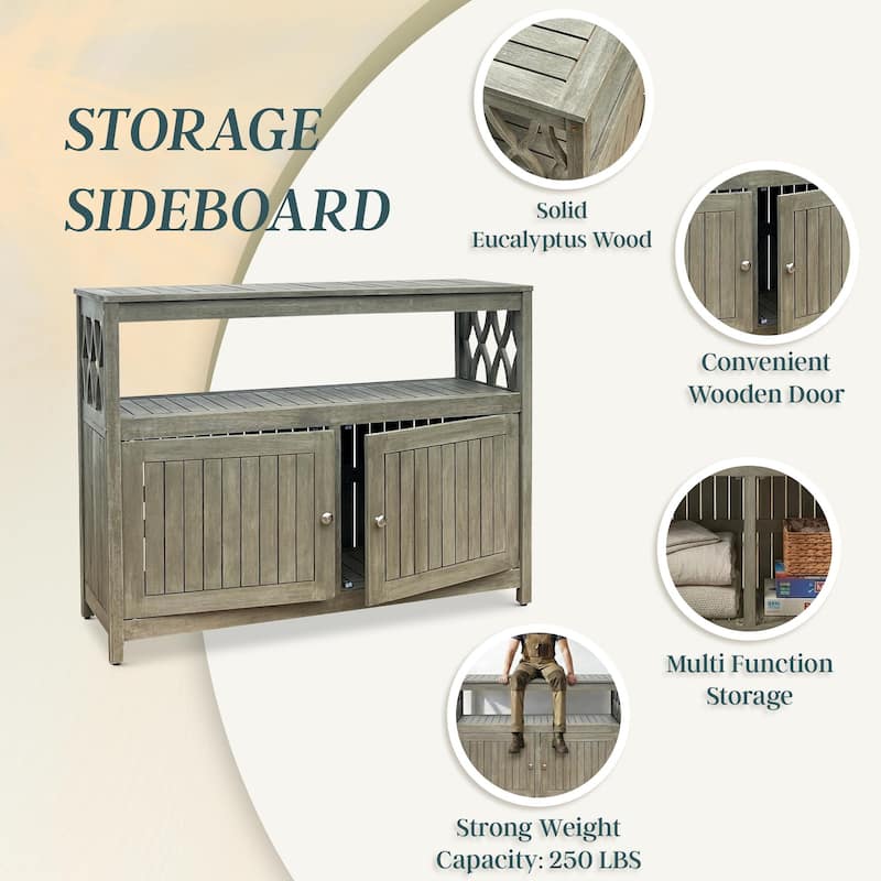 DTY Outdoor Living Longs Peak Eucalyptus Sideboard