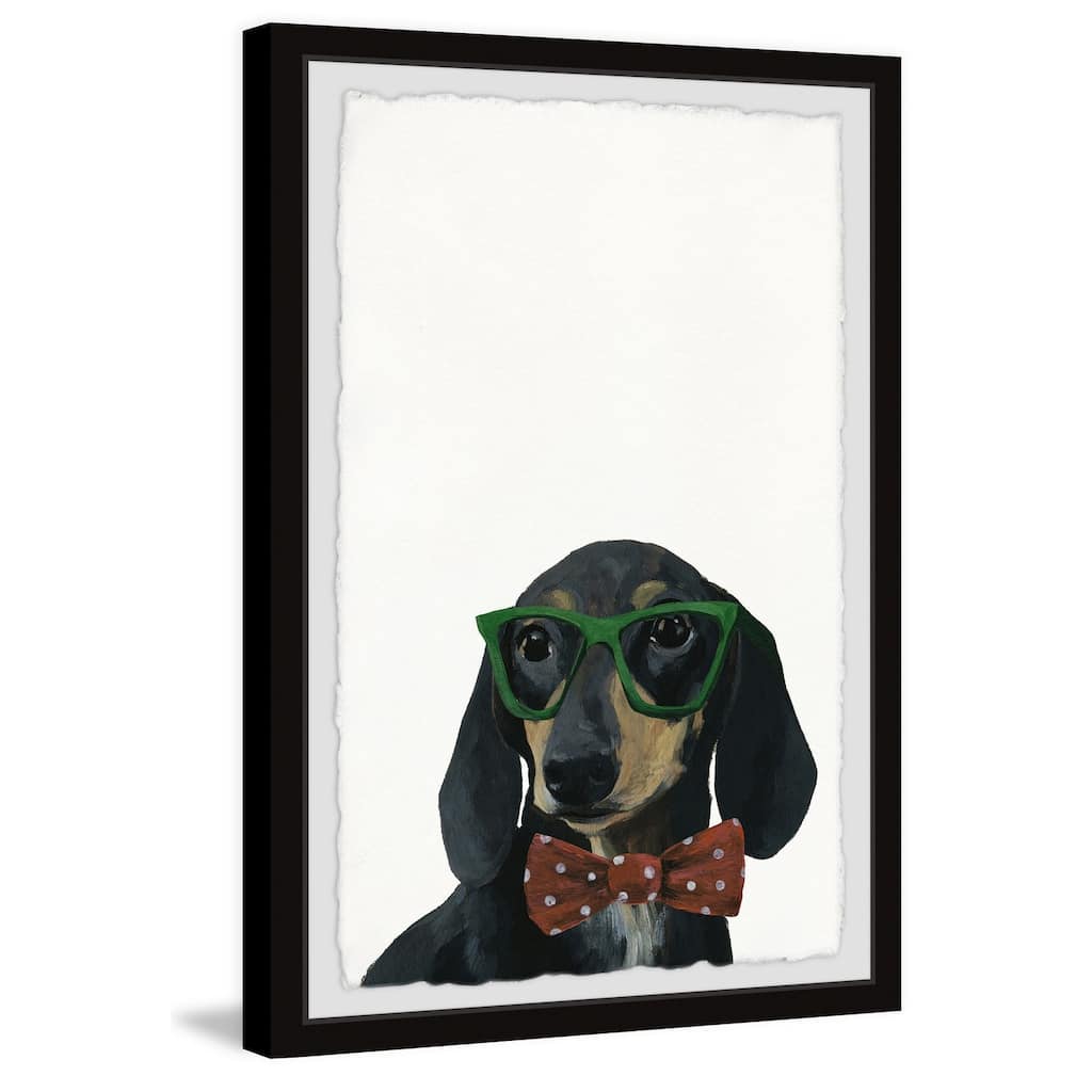 Stylish Dachshund Framed Wall Art, Elegant Home Touch - Sophisticated Artwork for Refined Décor