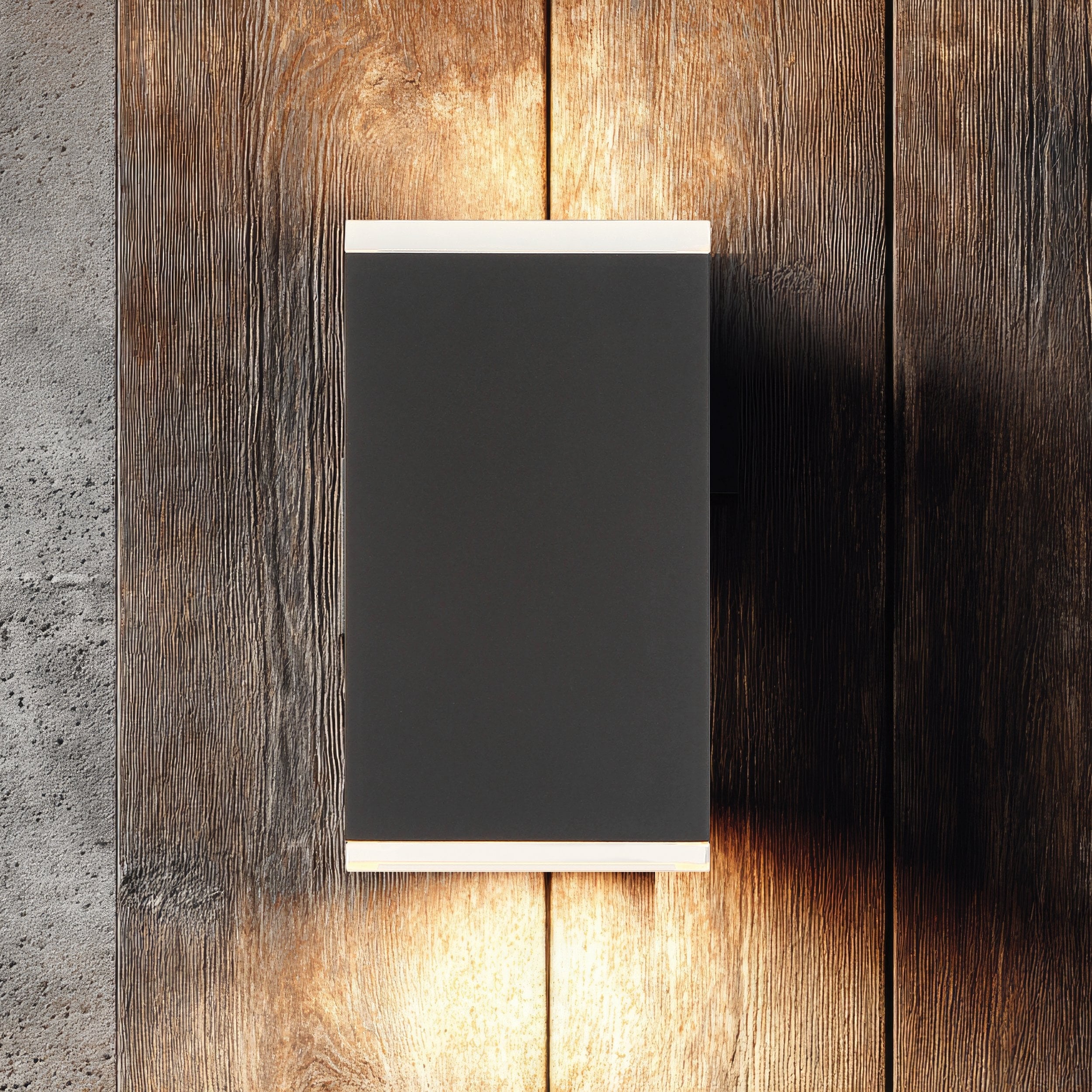 Thesis Jasper 8-inch 2-light Textured Black LED Exterior Wall Sconce