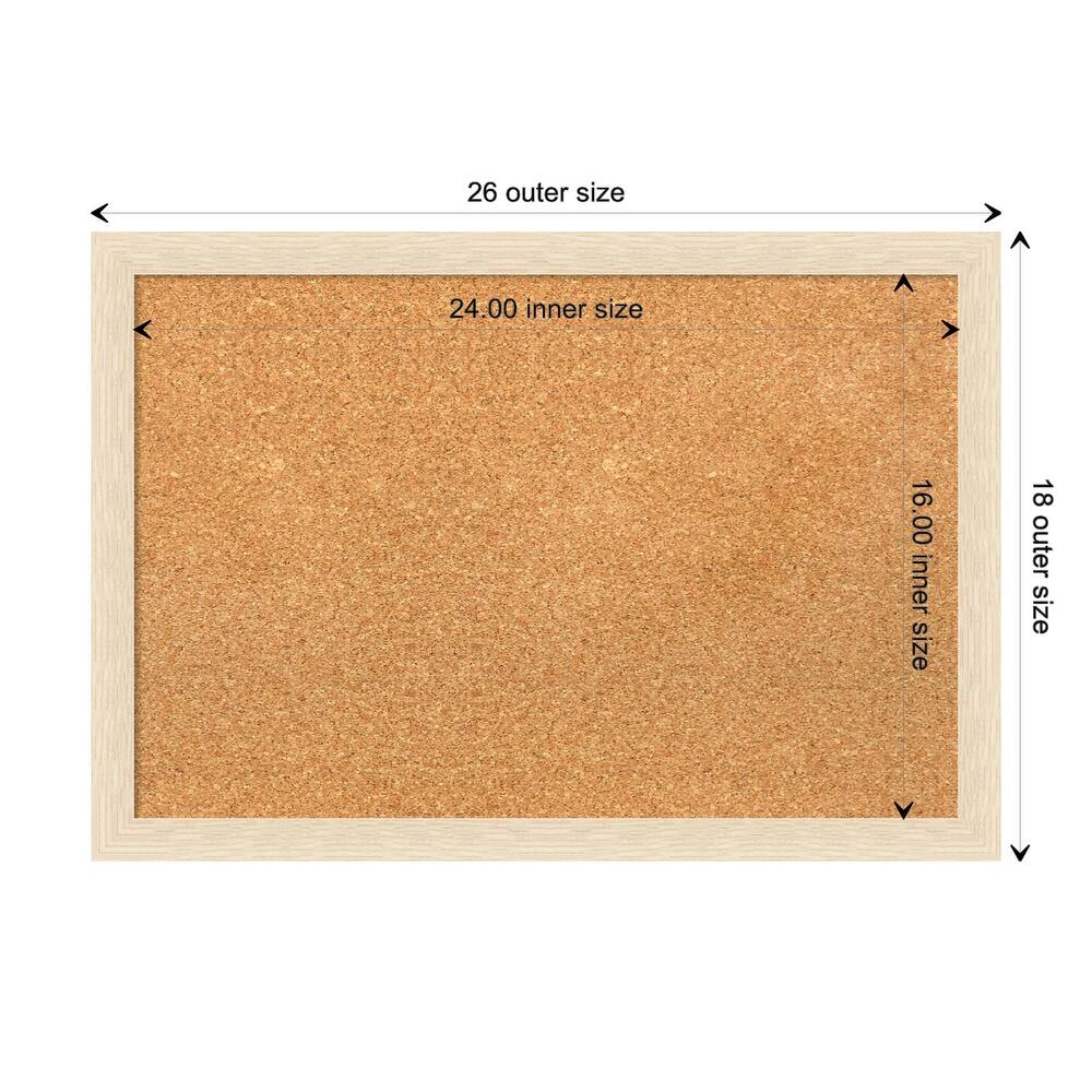 Woodgrain Stripe Wood Framed Natural Corkboard Bulletin Board