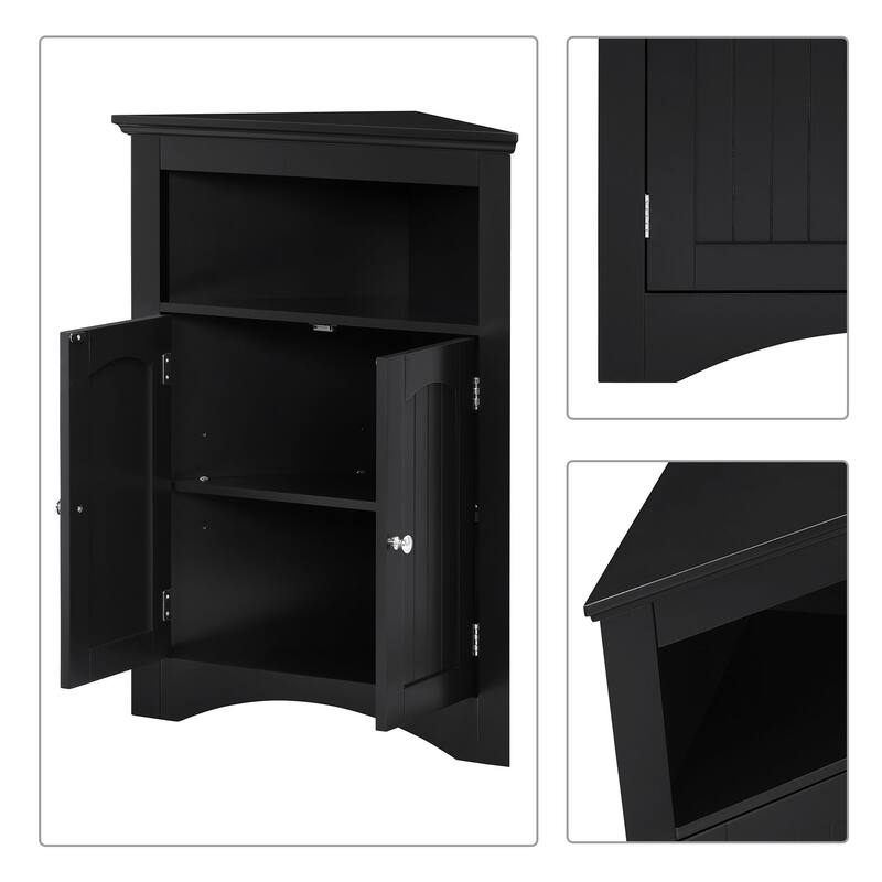 Classic Stylish Wooden Corner Storage Cabinet, For Indoor Use