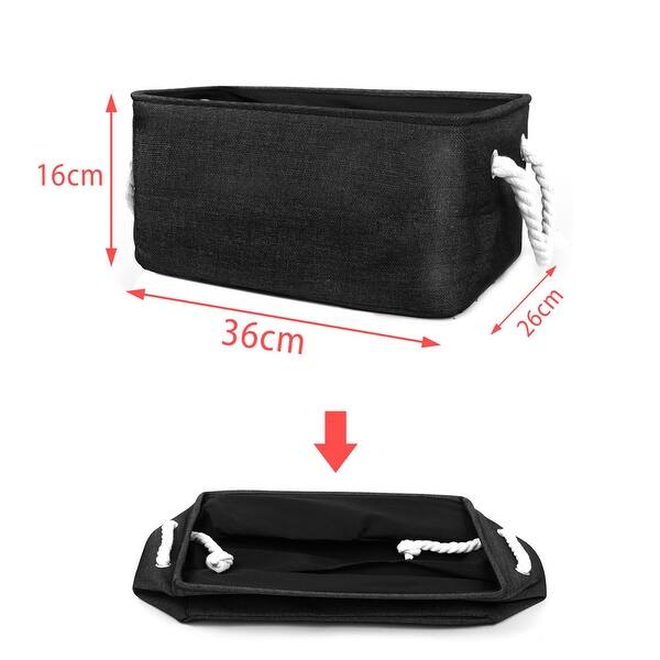 dimension image slide 11 of 19, Canvas Toy Bins for Laundry Clothes Storage Home Organizer