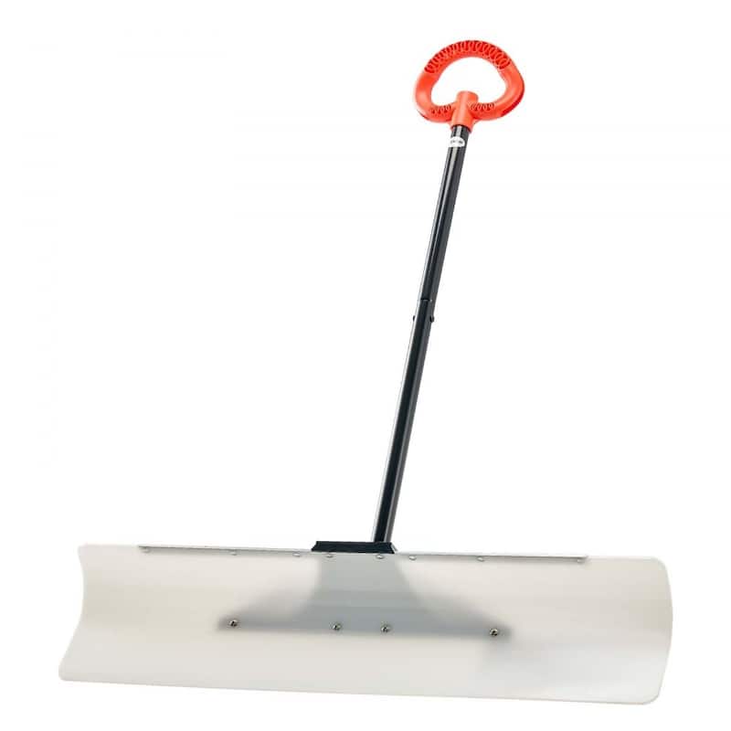 Plastic Snow Shovel with Widened Blade and Textured Anti-Slip Handle for Easy Snow Removal