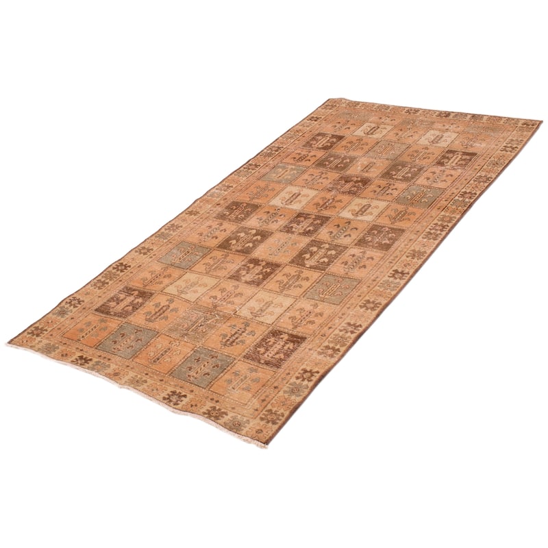ECARPETGALLERY Hand-knotted Antalya Vintage Copper Wool Rug - 4'7 x 9'1