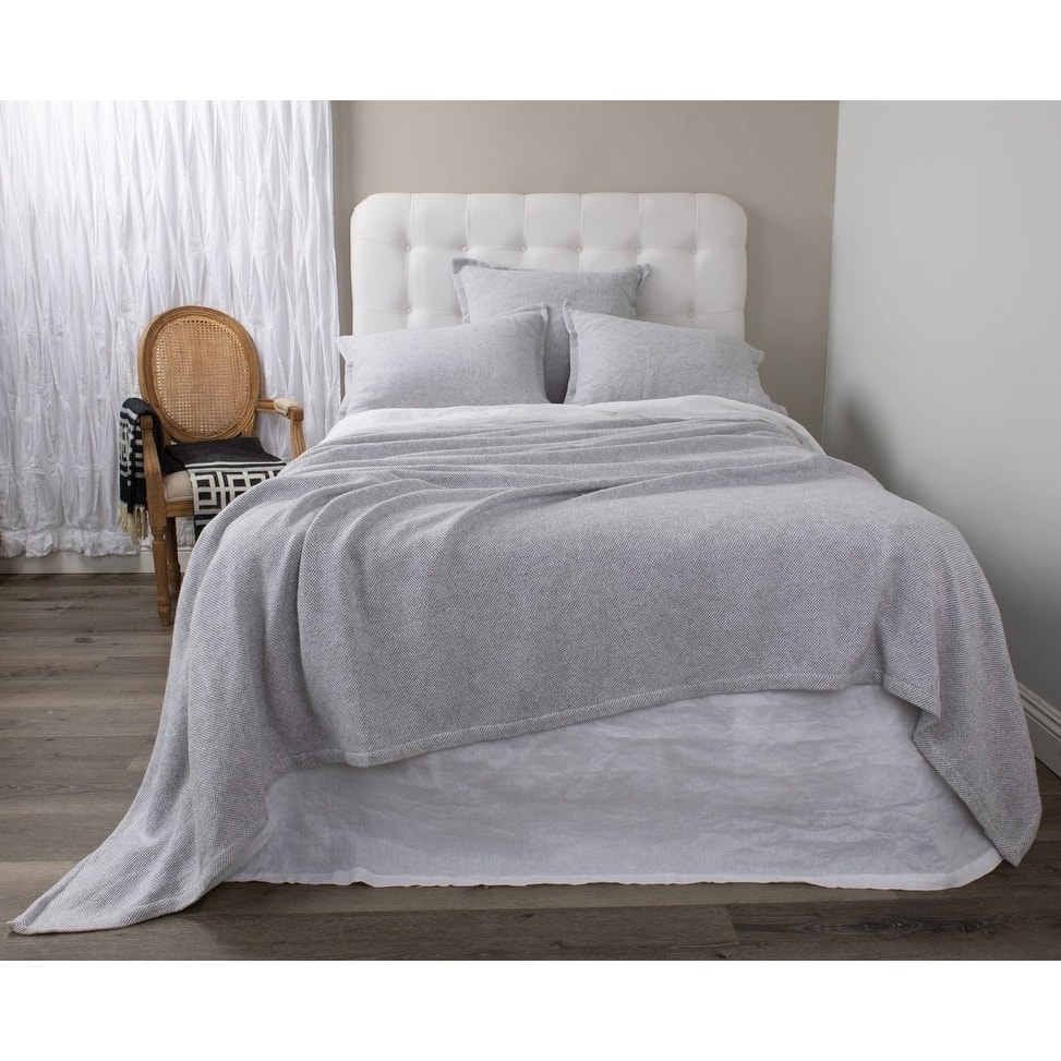 Silas, Cotton Blend, Grey, Coverlet