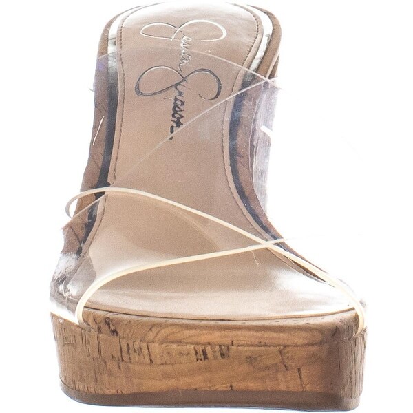 jessica simpson clear wedge