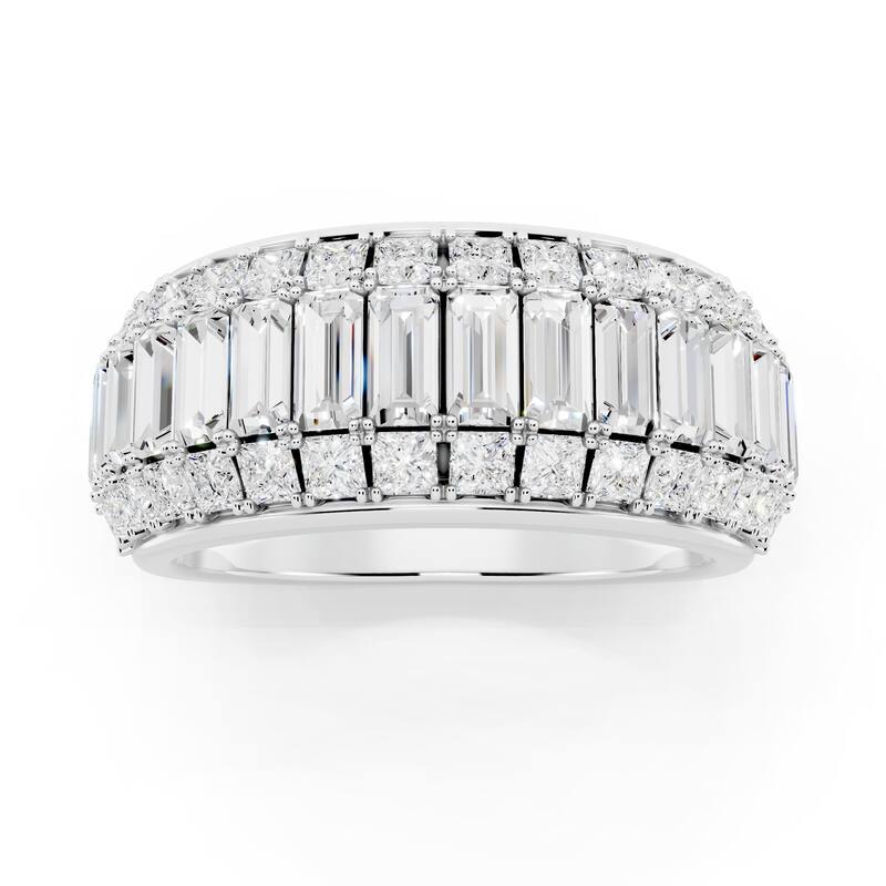 Auriya 14k Gold 2 1/2ctw Lab Grown Diamond Anniversary Ring (E-F VS) - White - 7