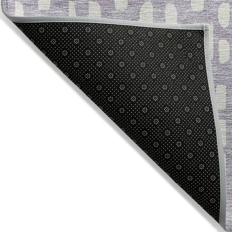 Machine Washable Indoor/ Outdoor Contemporary Imprints Chantille Rug
