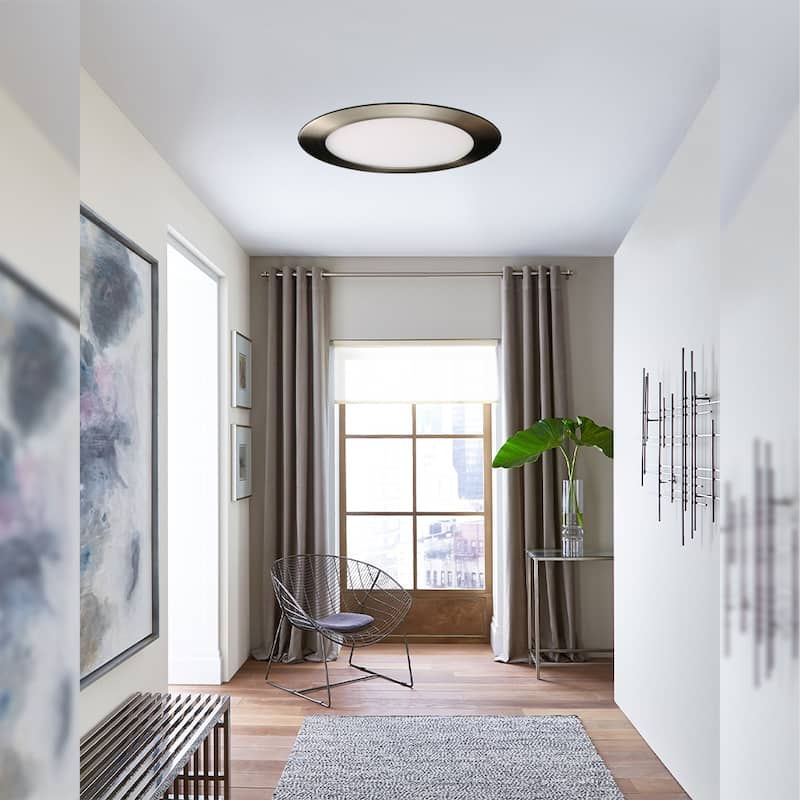 Amax Lighting LED light 15W in White Finish 120V, 227V - Brushed Nickel