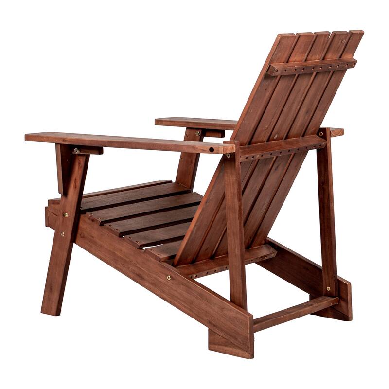 Westport Outdoor Patio Modern Acacia Wood Adirondack Chair, by JONATHAN Y