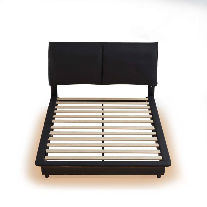 Floating Bed Frame Low Profile Bed Upholstered Platform Bed