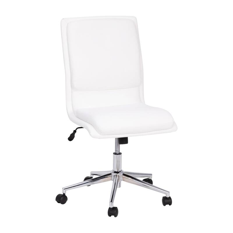 Mid-Back Armless Office Task Chair with Metal 5-Star Base