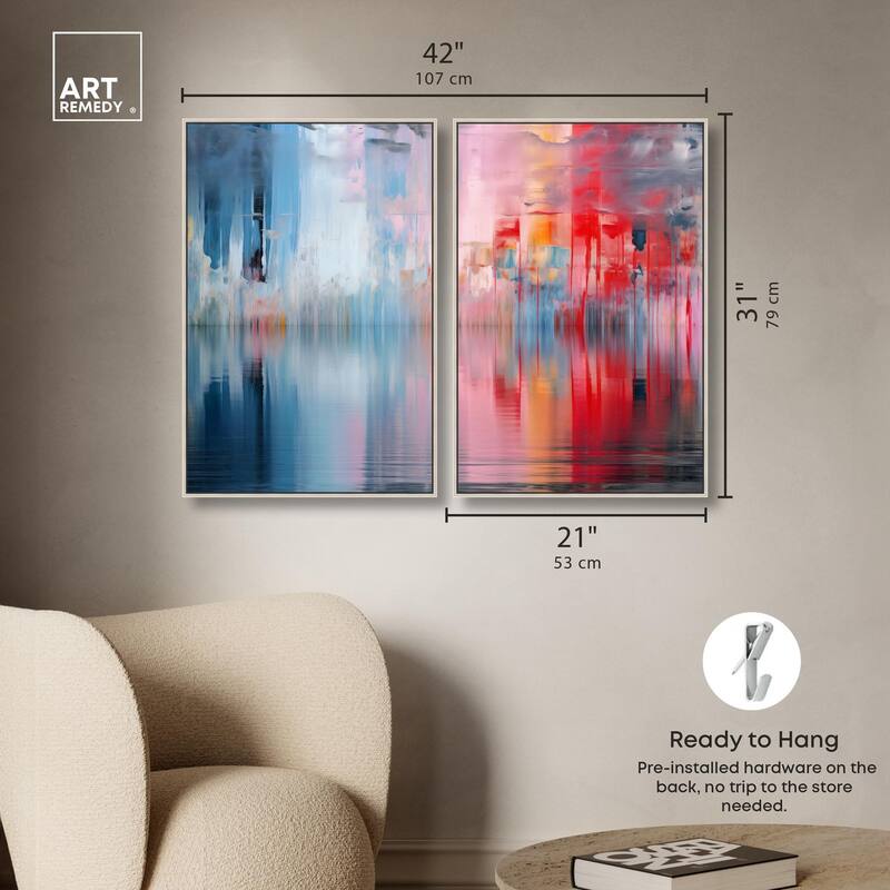 Prism on Water Canvas Set of 2 by Art Remedy