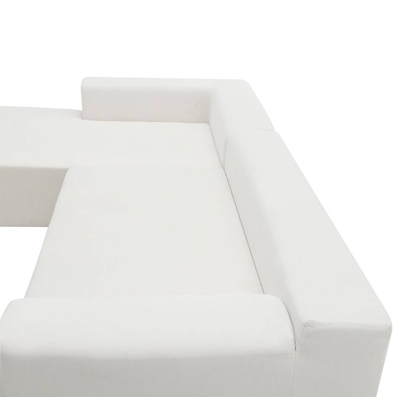 109" Chenille Sectional with Pocket Spring Support and Ready-to-Use Sofa Set