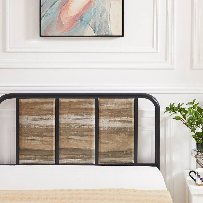 VECELO Platform Bed Frame with Wood Headboard,Twin/Full/Queen Size Bed
