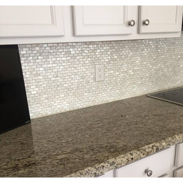 Shop Art3d 12 X12 Mother Of Pearl Tile White Opal Subway Pattern Overstock 31584853 10 Pack