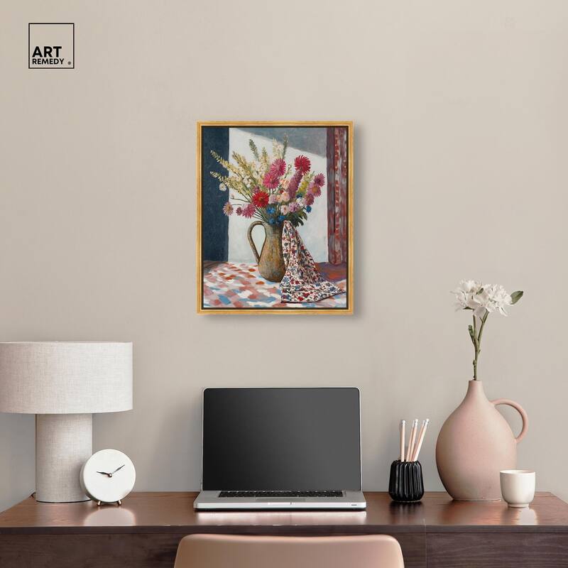 Draped in Flowers Canvas by Art Remedy