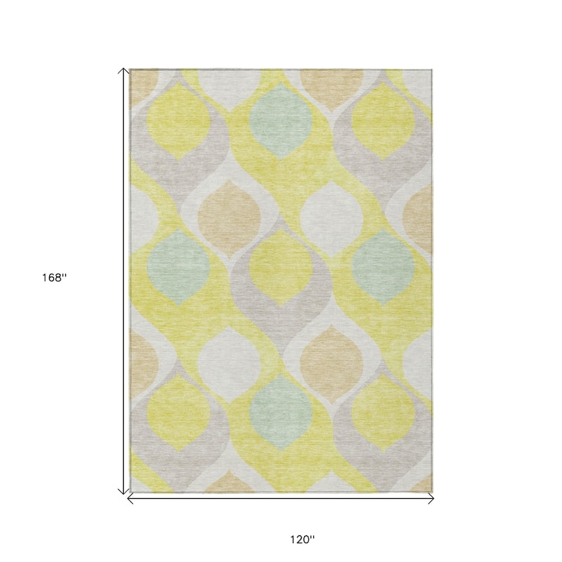 HomeRoots Ogee Transitional Rectangle Outdoor Rug
