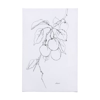 Plum Branch II (24 x 36 ) Canvas Art Print
