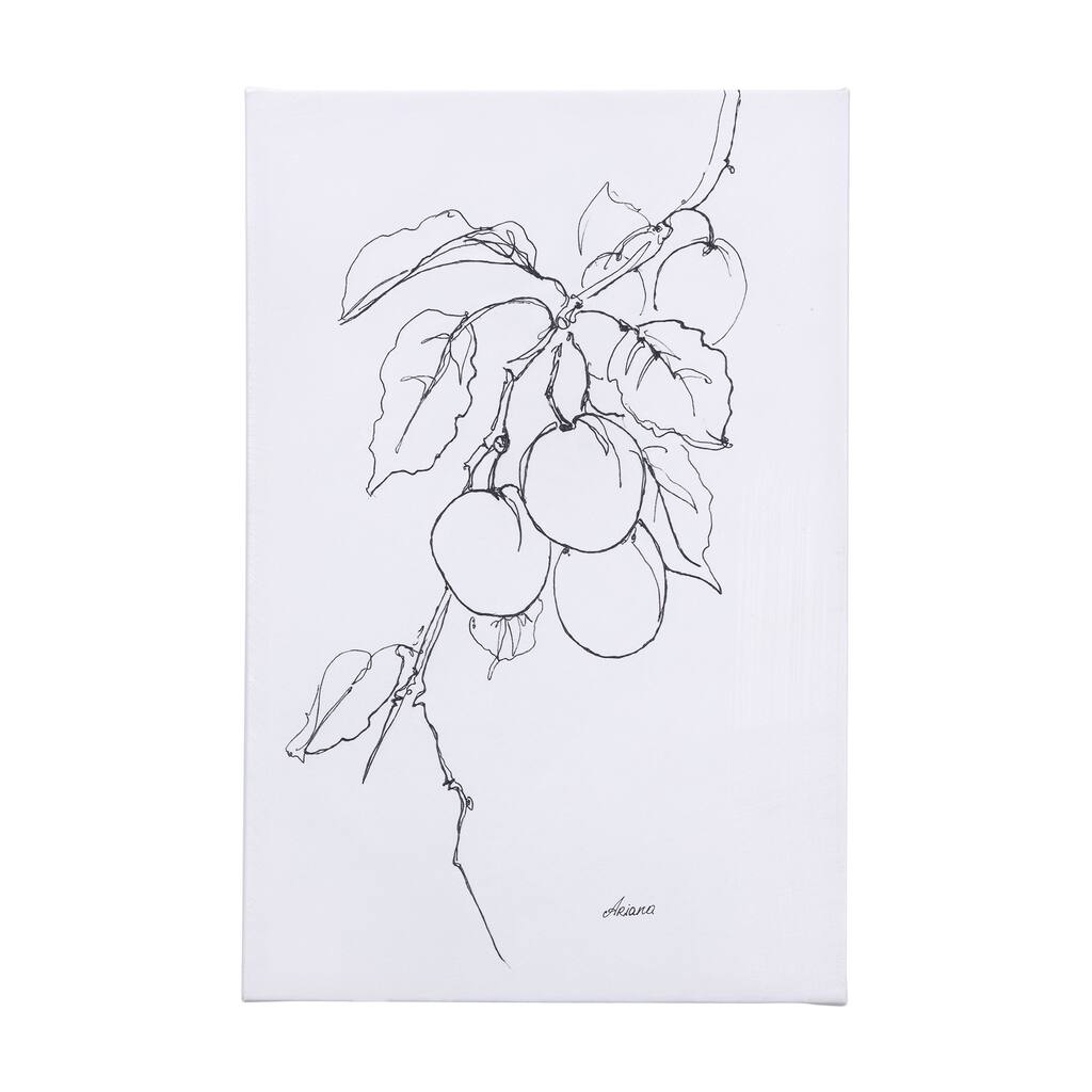 Plum Branch II (24 x 36 ) Canvas Art Print