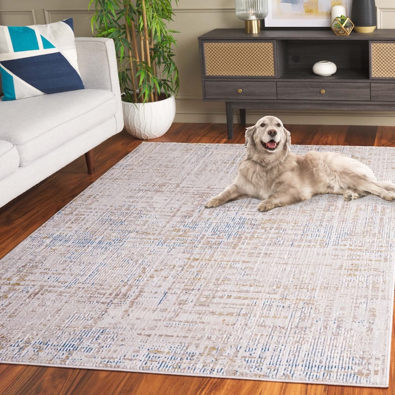 SAFAVIEH Prestige Maricica Contemporary Rug - 9' x 12' - Beige/Blue
