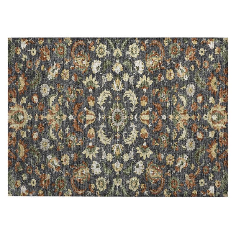 Machine Washable Indoor/ Outdoor Traditional Lanelle Chantille Rug