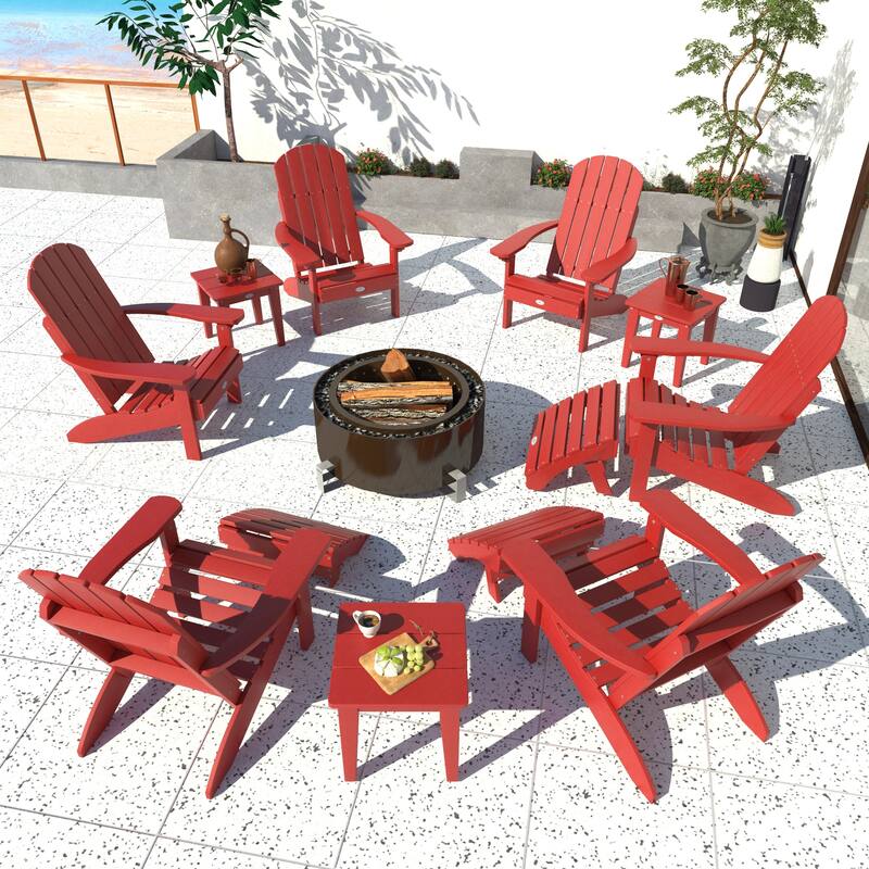 BAHIA VERDE OUTDOORS 12-Piece Adirondack Conversation Set