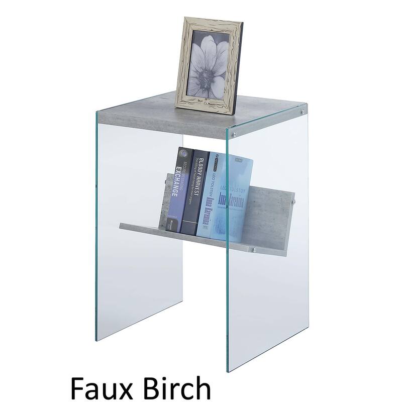 Convenience Concepts SoHo Glass End Table with Shelf