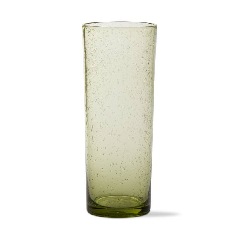 Bubble Glass Tall Bloody Mary Foliage Highball Glasses - 22oz, Dishwasher Safe, Everyday Drinkware, Foliage Green