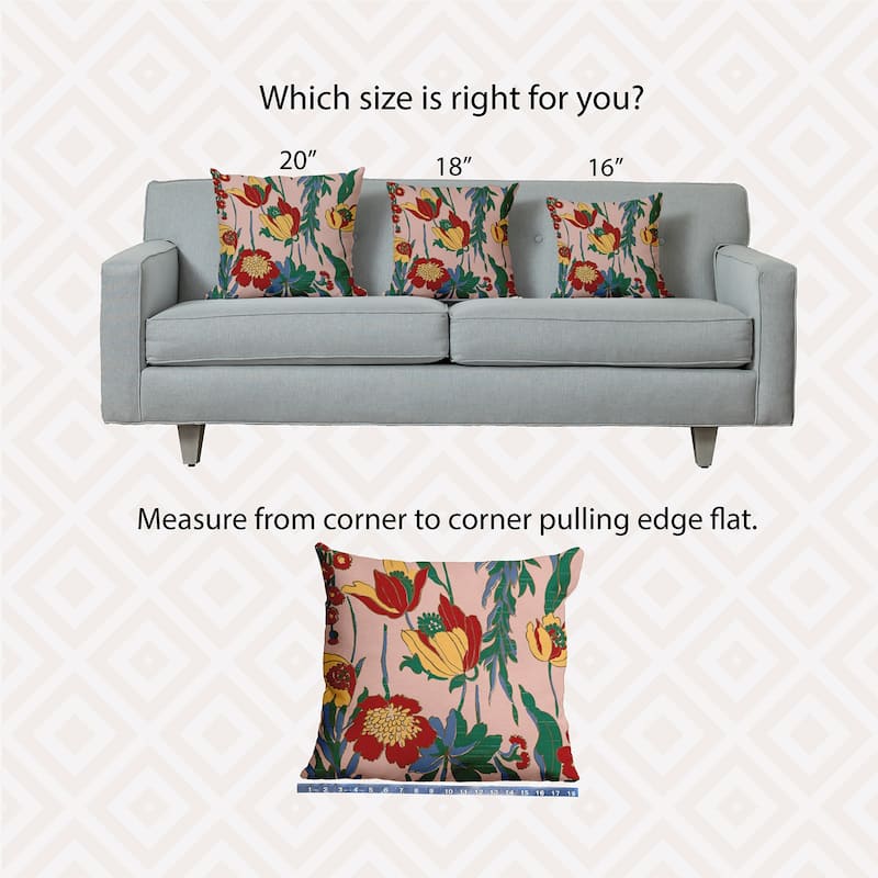 Bold Flower Garden Decorative Indoor Pillow