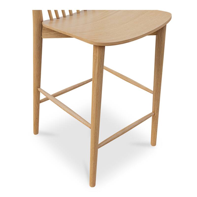 NADAAL STUDIOS Briar Counter Stool, Solid Walnut Frame, Natural Walnut