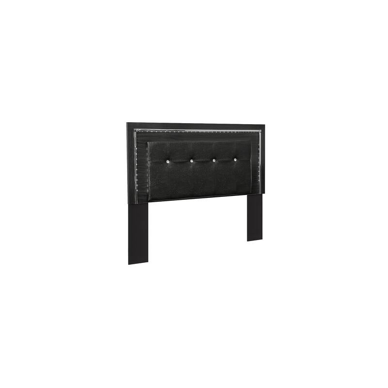 Kaydell Black Upholstered Panel Headboard
