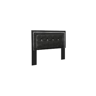 Kaydell Black Upholstered Panel Headboard