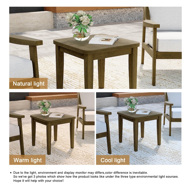 All Weather Outdoor Wood Side Table