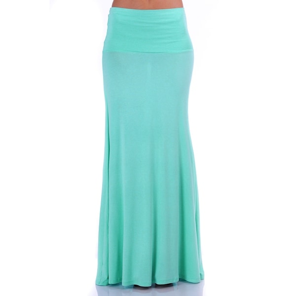 Simply Ravishing Women's Light Weight Stretch Flared Maxi Skirt