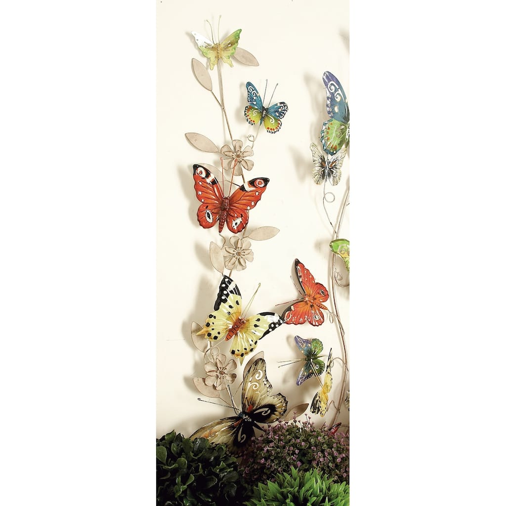Multi Colored Metal Indoor Outdoor Butterfly Home Wall Decor
