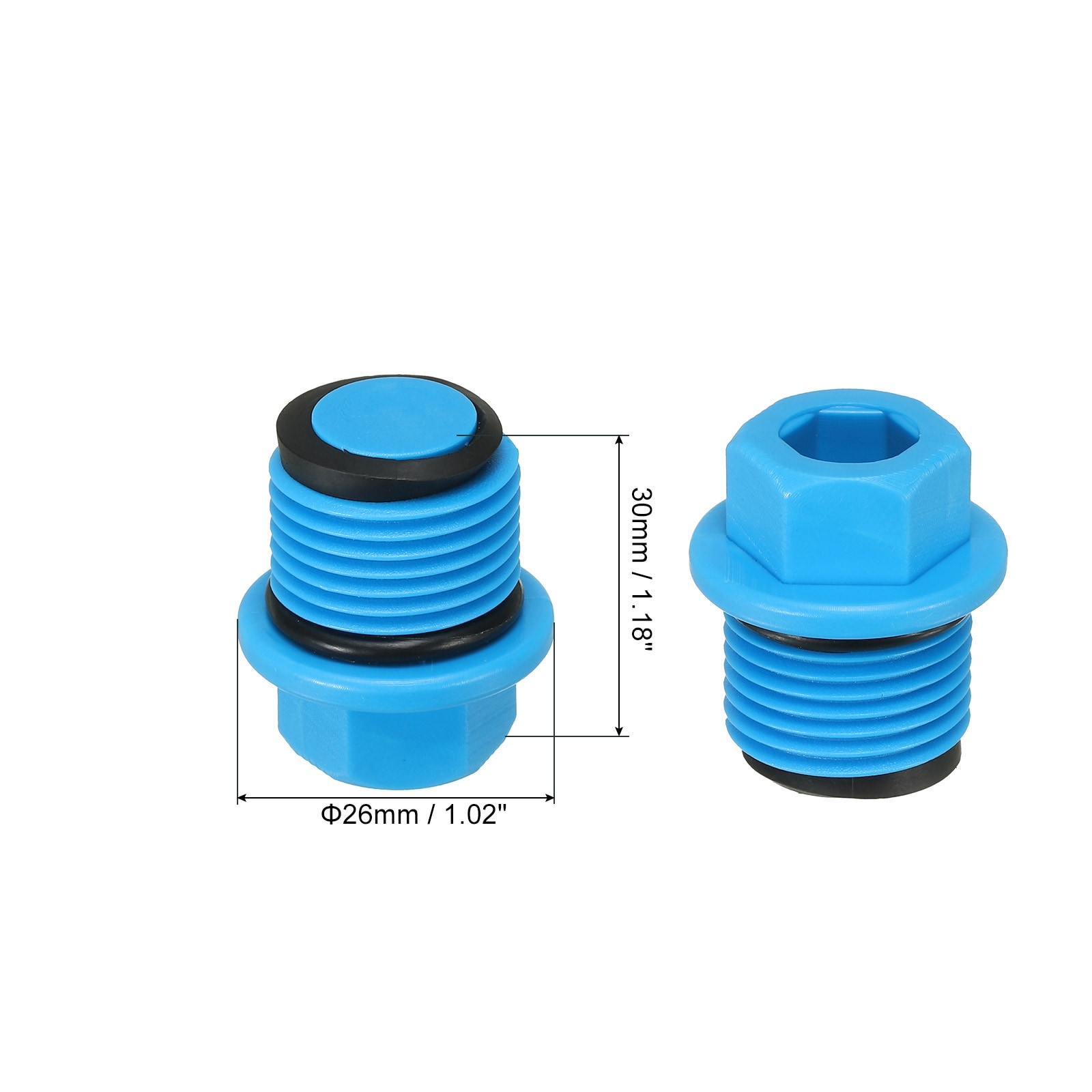 Outer Hex Male Thread PPR Pipes Fitting End Cap Connector Plug, Garden Irrigation Water Tubing Stopper for Preventing Leakage