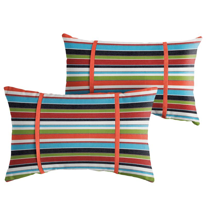 Sorra Home Sunbrella Outdoor Double Petite Flange Pillow Set of 2